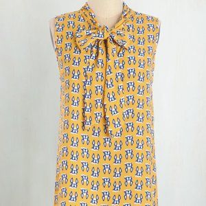 Modcloth Business Trip Bliss Top in French Bulldog